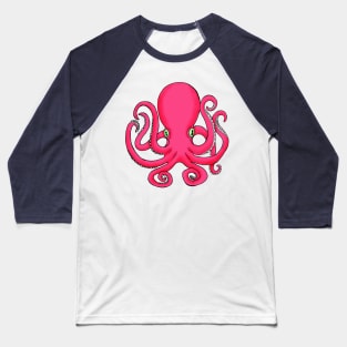 Pink Octopus Baseball T-Shirt